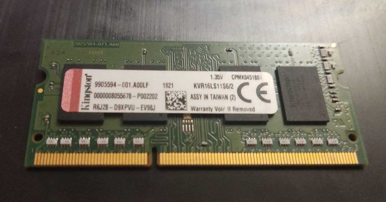 Для ноутбука Kingston SO-DIMM DDR3L 1600 MHz (KVR16LS11S6/2)