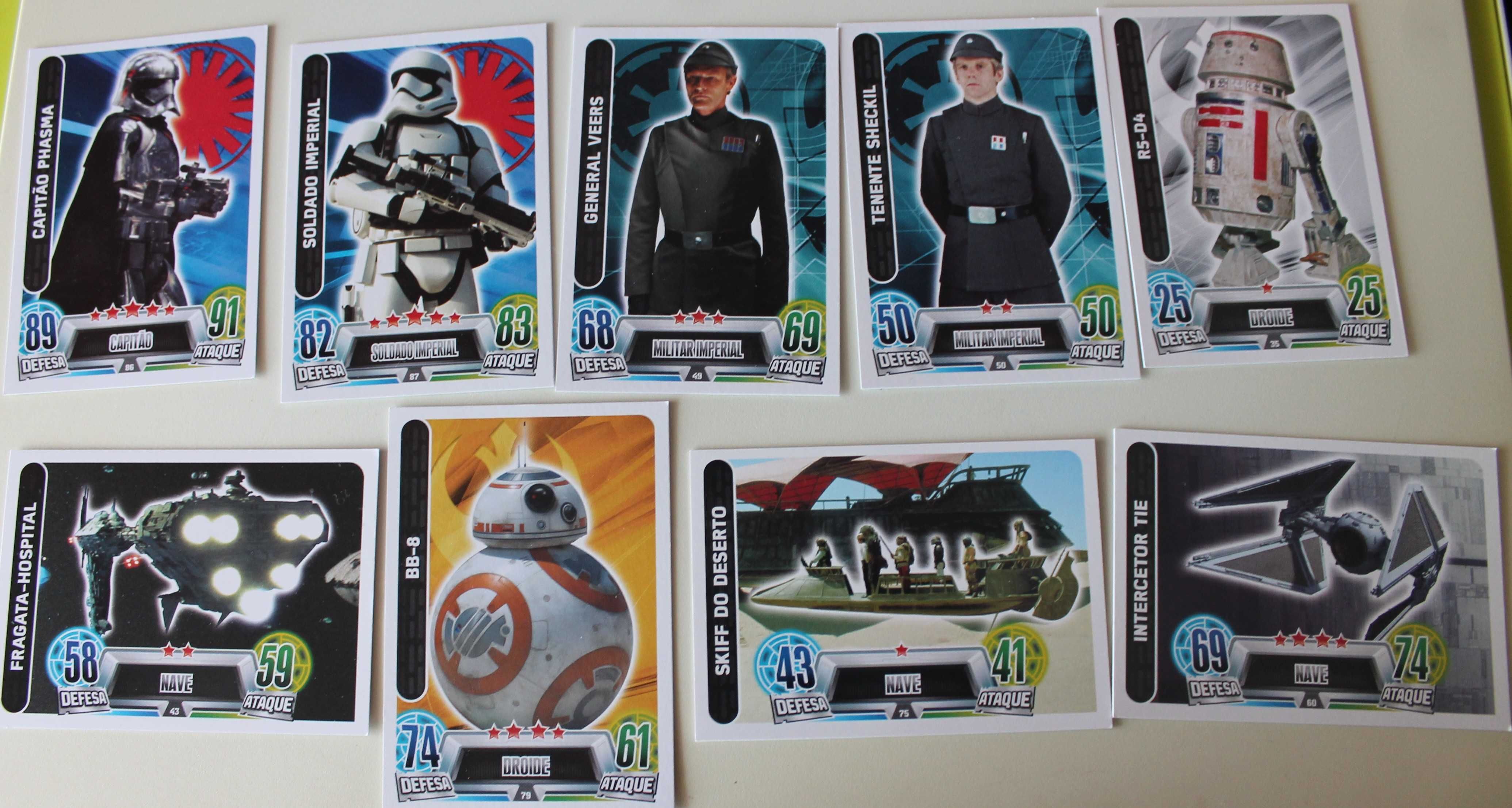 24 Cartas Star Wars Force Attax