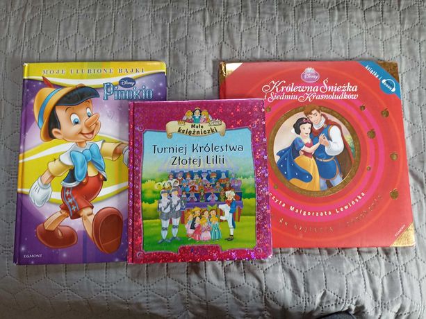 Książki dla dzieci Pinokio, królewna śnieżka i siedmiu krasnoludków...