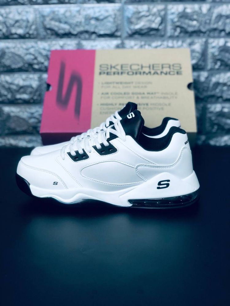 Удобные кроссовки Скетчерс / кроссовки белые мужские Skechers