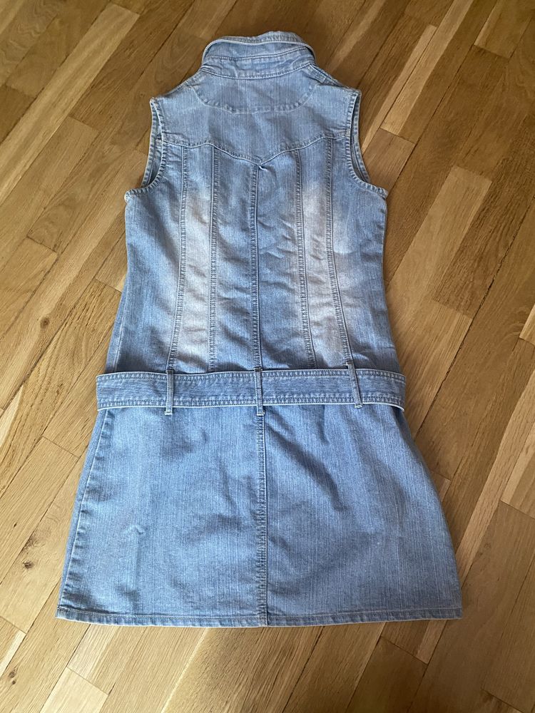 Mini jeansowa sukienka rozmiar 10