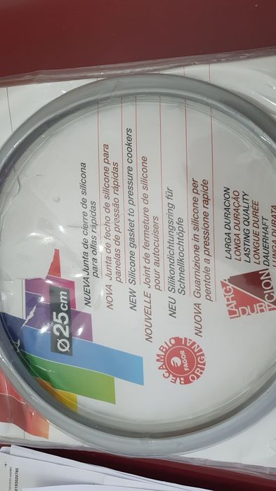 Junta nova para panela de pressão de 25 cm de diametro