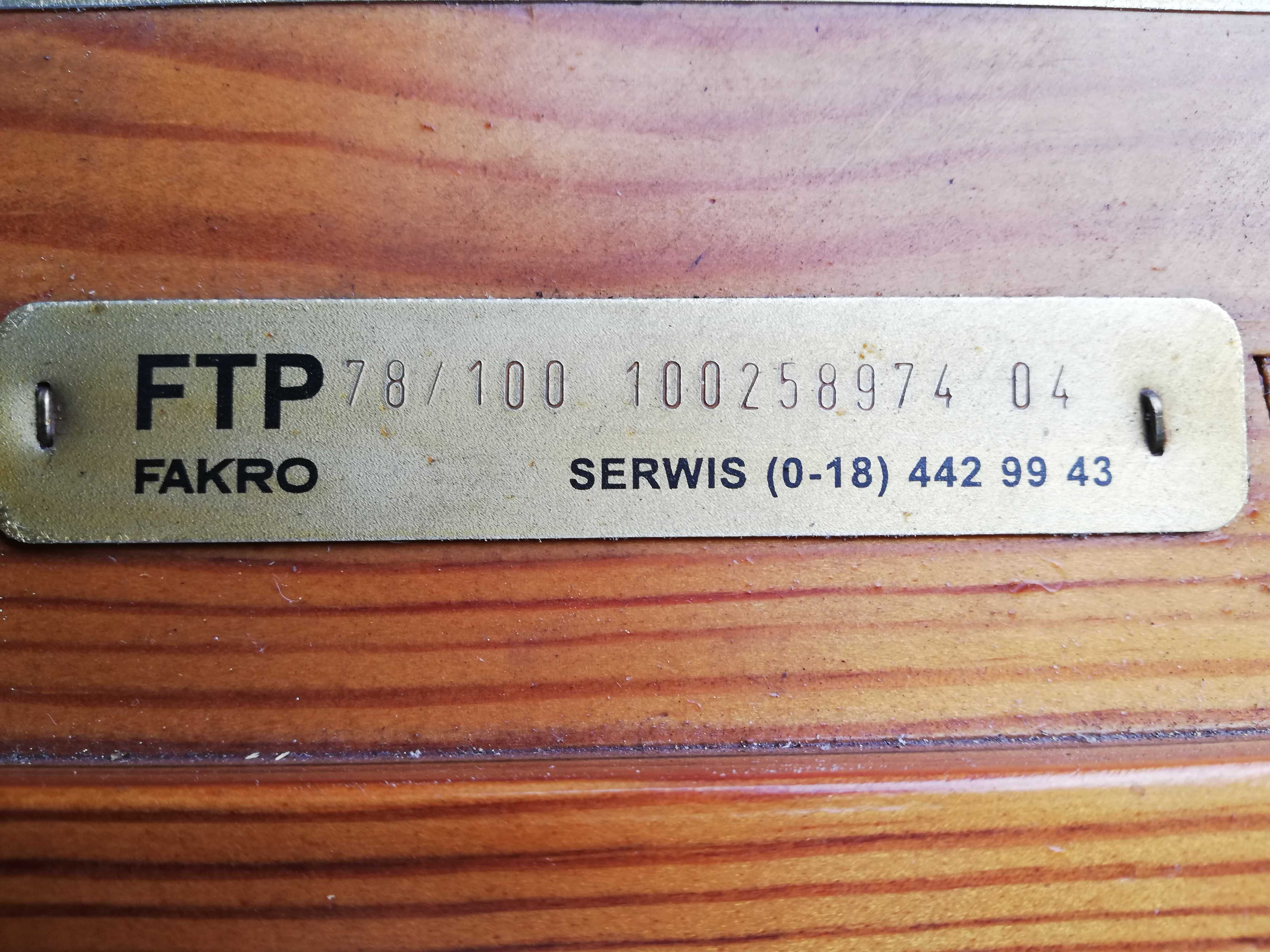 Okno Fakro FTP 78/100 - z demontażu, bez kołnierza