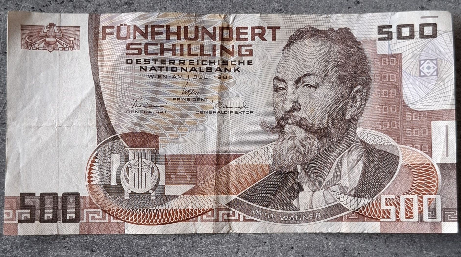 500 schilling Austria 1985r