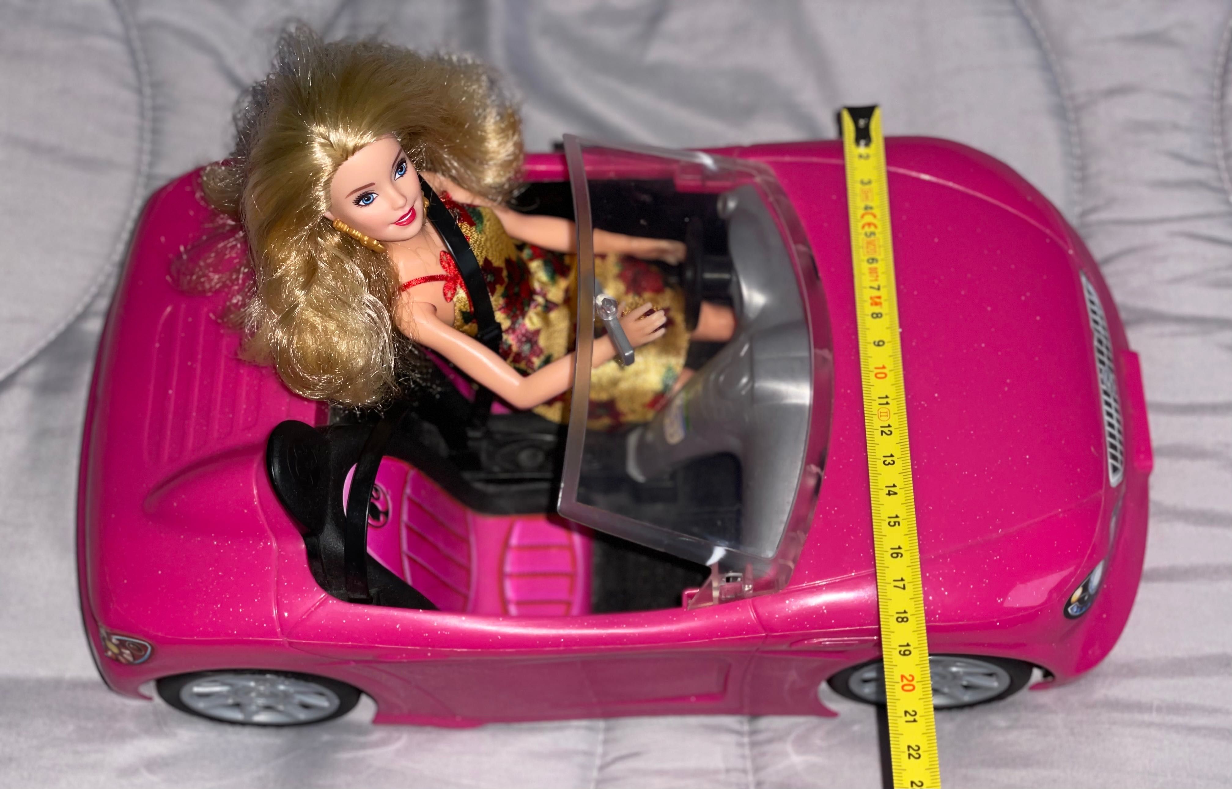 Auto Barbie różowe kabriolet auto samochód duży + lalka