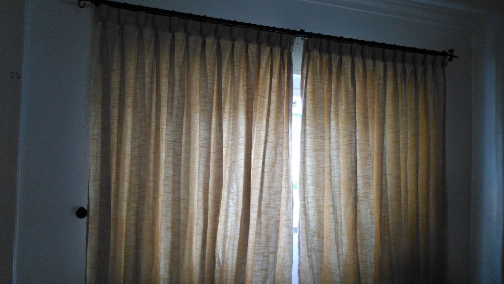Cortinado texturado para janela de (2x20 x 2x30) ótima qualidade