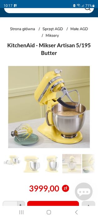 Kitchenaid. Robot planetarny.Mikser Kitchen Aid ARTISAN 2023