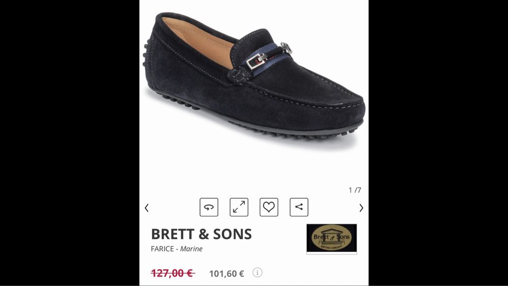 Шкіряні кожаныйе мокасини лофери Brett & Sons