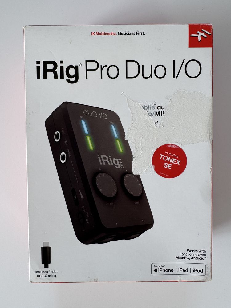 iRig Pro Duo I/O interfejs audio usb C
