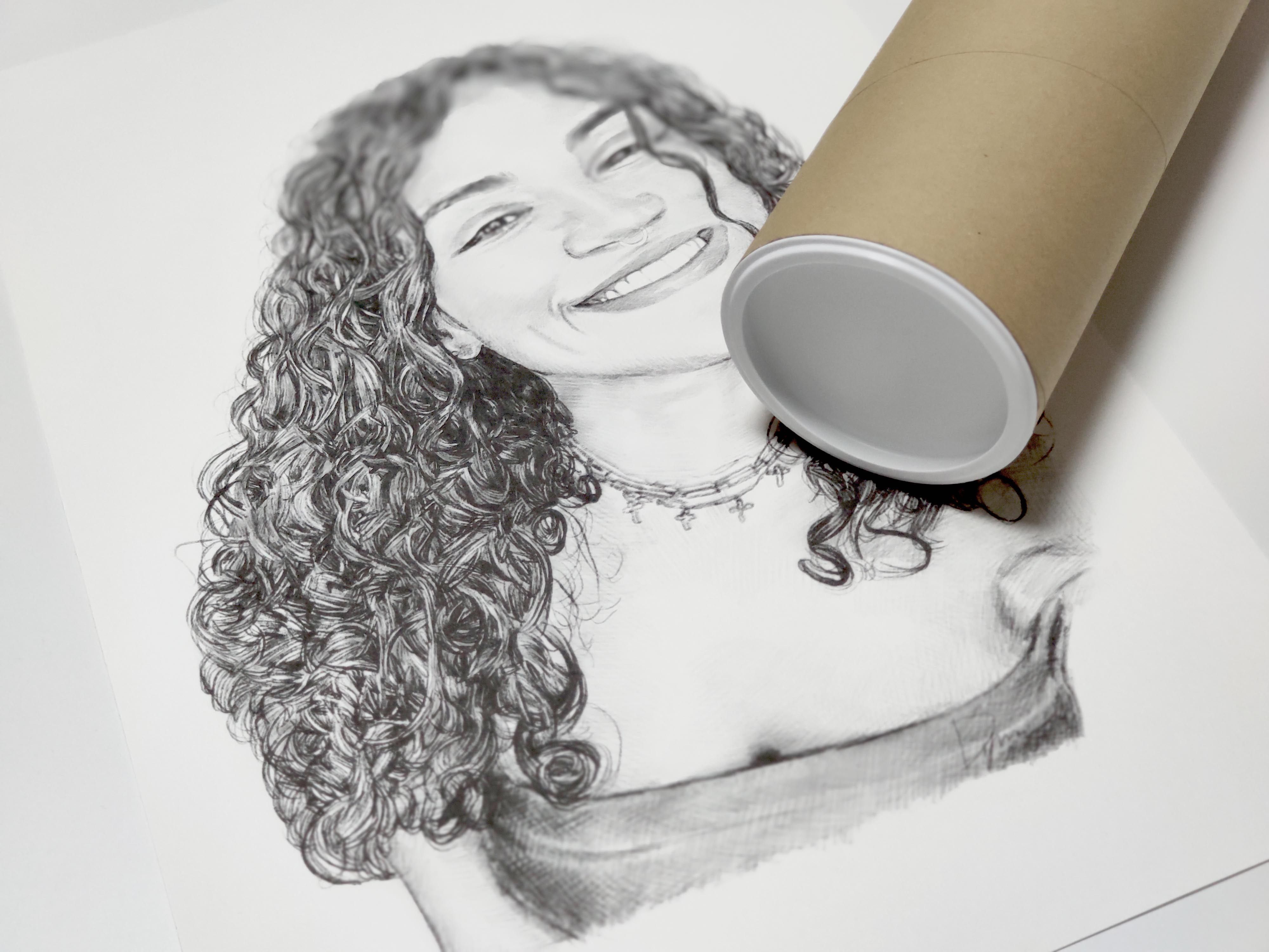 Desenho de Retratos a Grafite e Carvão de Pessoas ou Animais