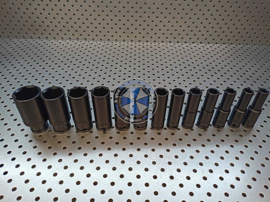 Nasadki Udarowe Długie 10-32mm 1/2" klucze nasadowe zestaw kluczy