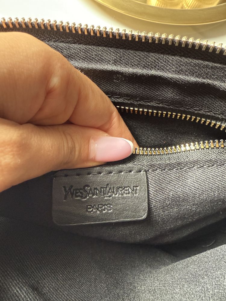 Torebka kopertówka na ramie wzór YSL
