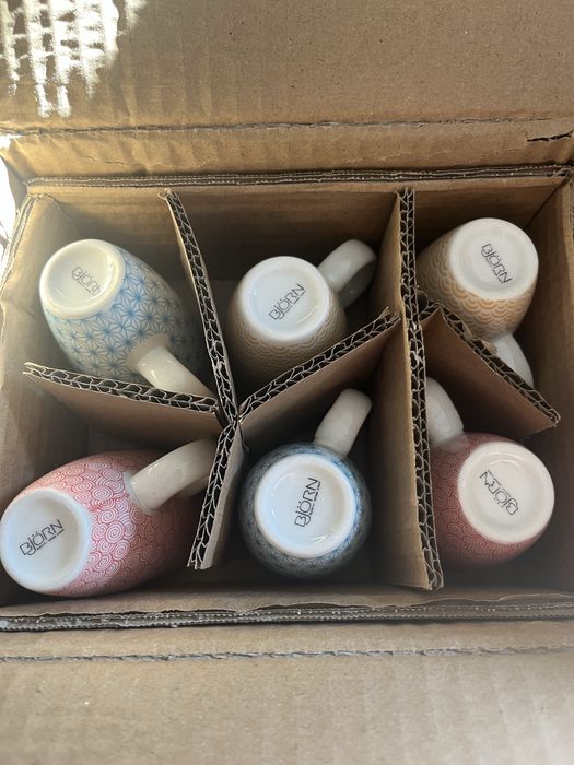 Nowe Filiżanki BJÖRN do espresso 6 sztuk set zestaw