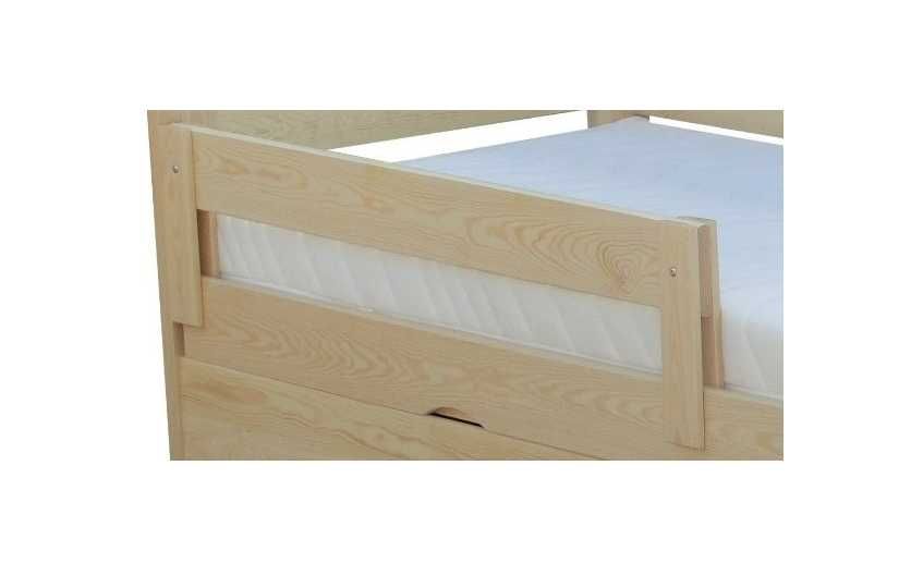 łóżko drewniane z oparciem pojemnik otwierany na bok VERDI 100x200