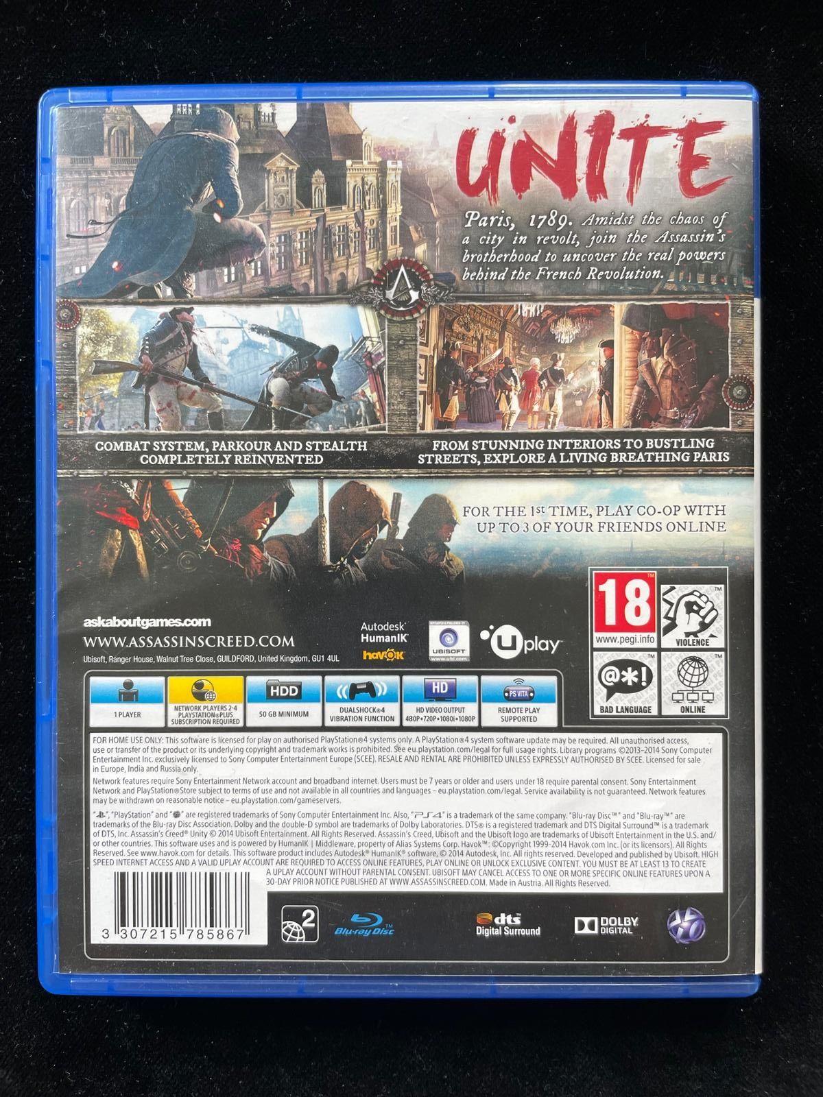 Assassin's Creed Unity EN po angielsku i rosyjsku na PS4 PS5 BDB Stan