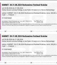 KARNET: 30-31.08.2024 Rockowizna Festiwal Kraków