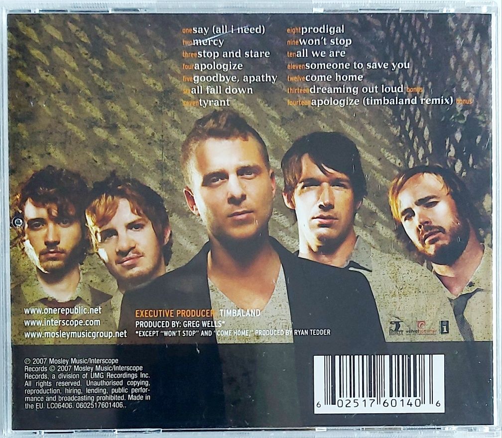 One Republic Dreaming Out Loud 2007r