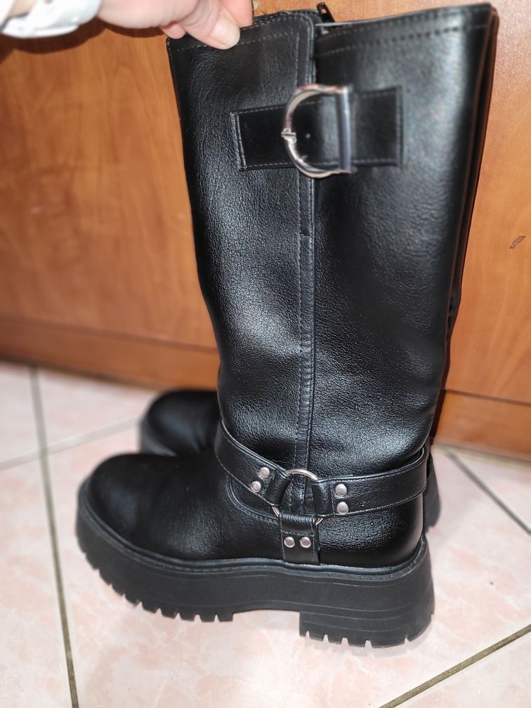 Buty zimowe kozaczki do połowy łydki