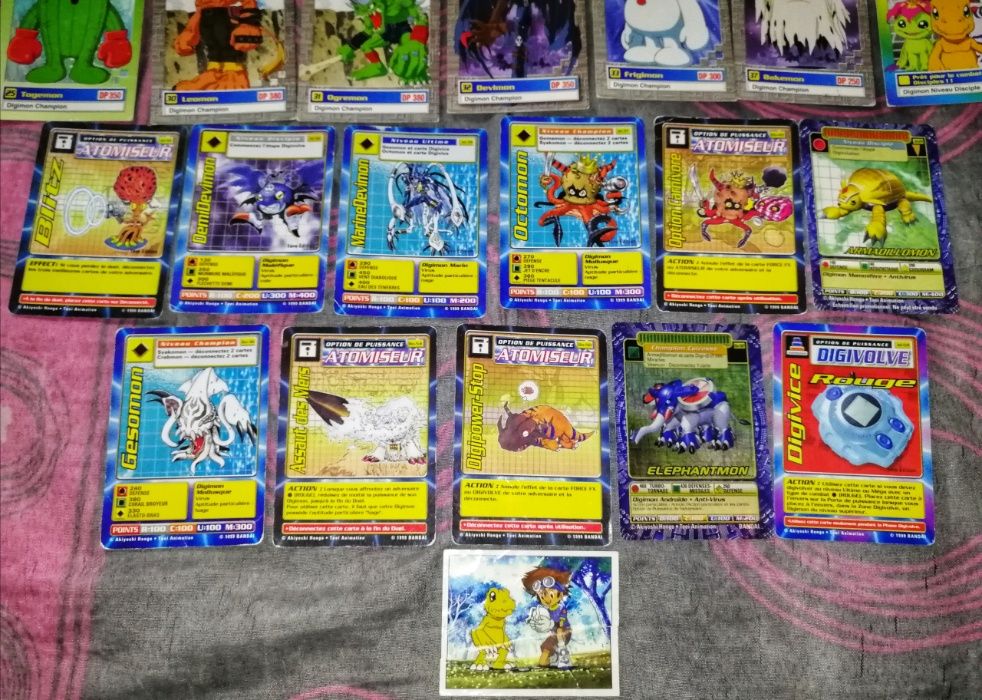 Cartas Harry Potter e Digimon (francês)