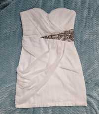 Biała elegancka sukienka 40