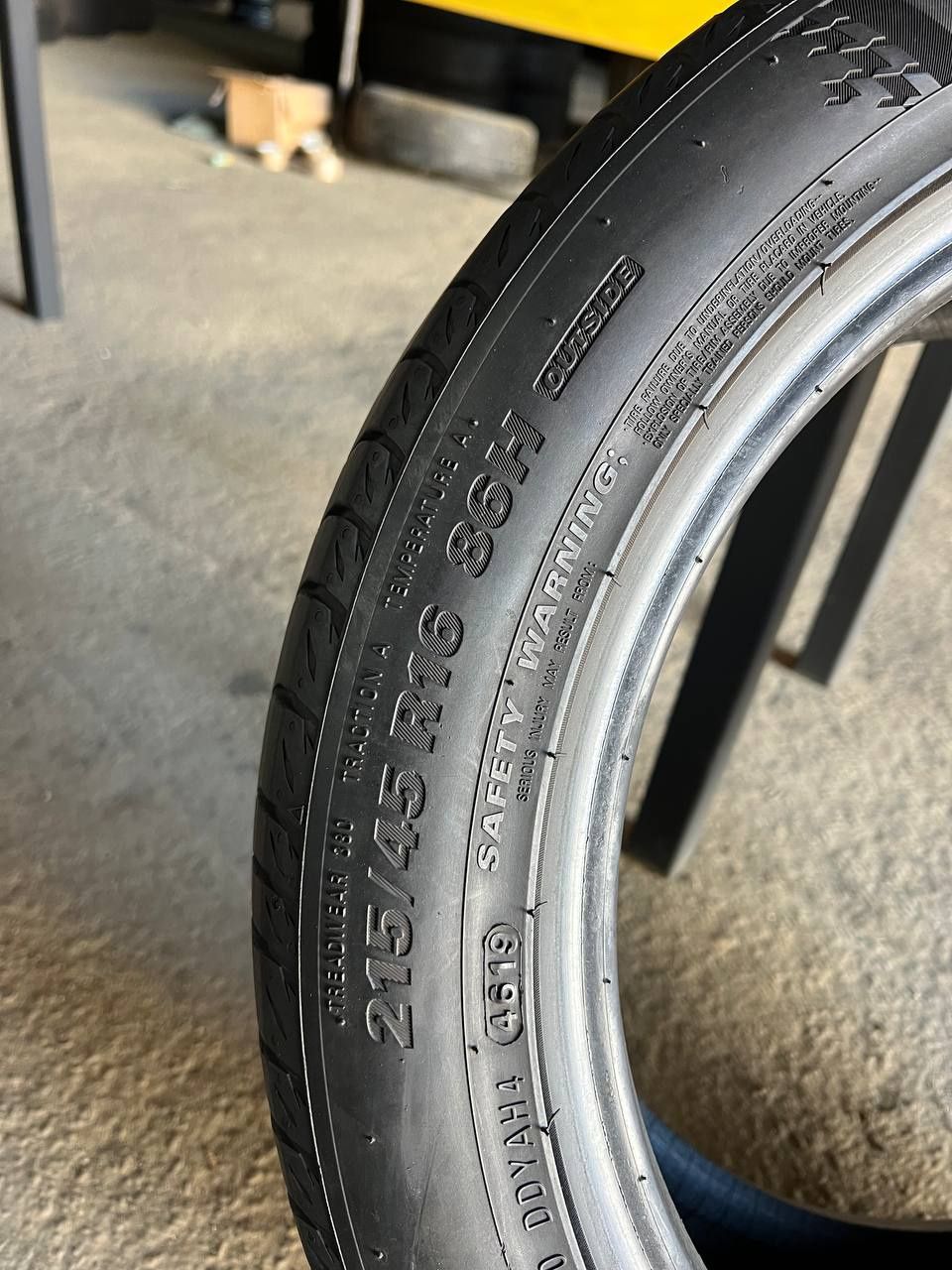 Шини 215/45 r16 Kumho Літо 4шт 2019р (151)