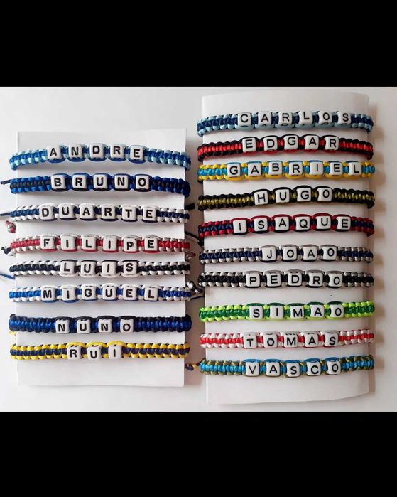 Pulseiras macramê personalizadas