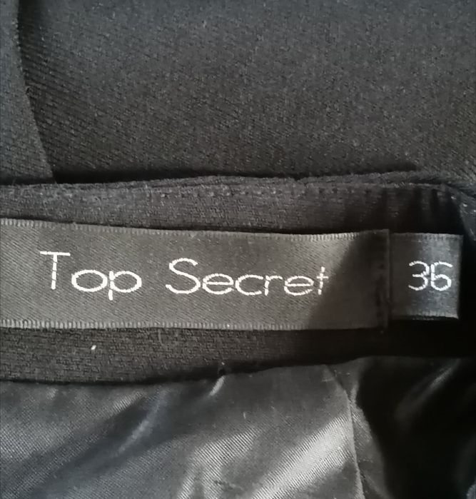 Ołówkowa sukienka czarna dopasowana Top Secret