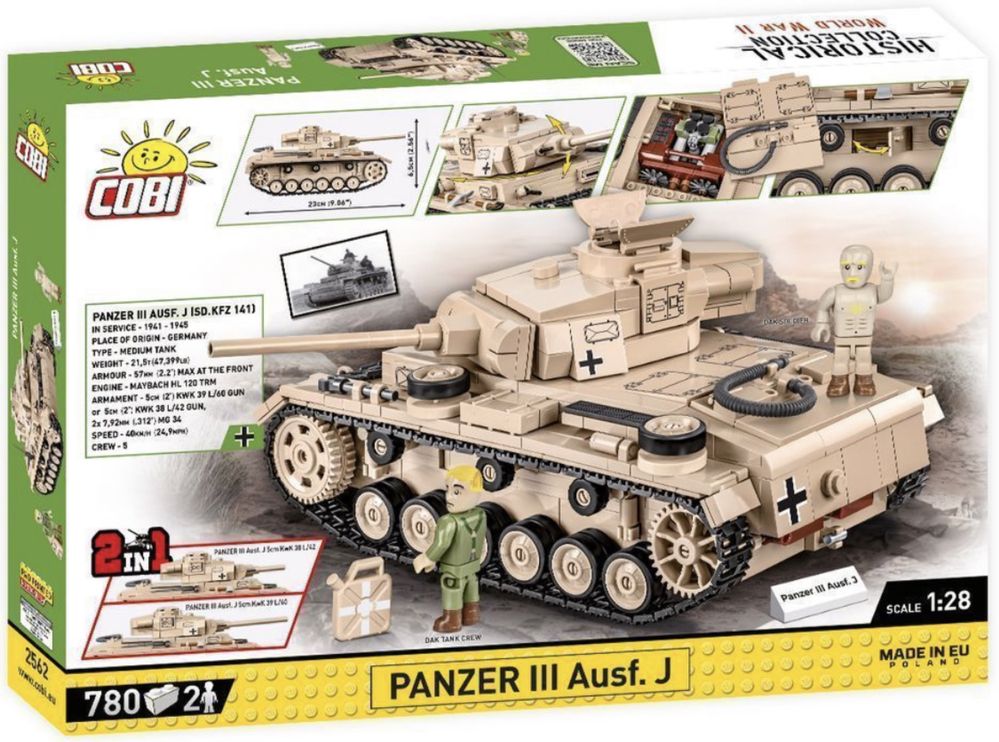 Klocki Cobi 2562 czołg Panzer III Ausf. J