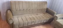 Conjunto de 3 sofás com sofá-cama