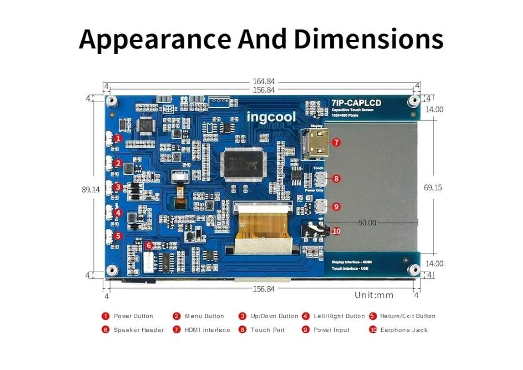 wyświetlacz LCD Ingcool 7IP-CAPLCD.