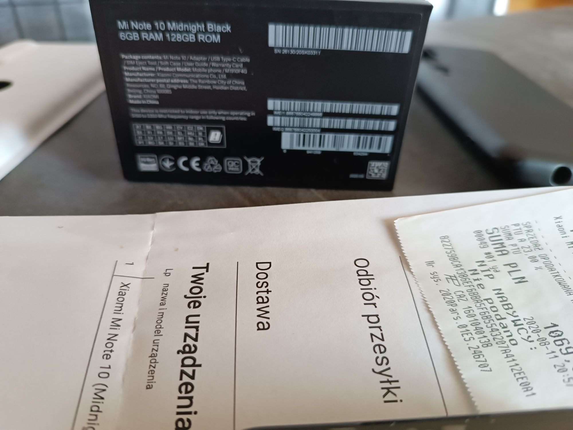 Smartfon telefon MI Note 10 6GB 128RAM