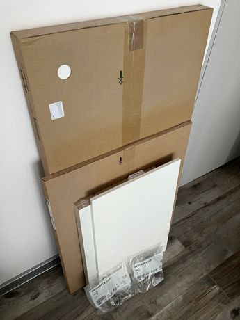 Szafka ścienna biała Metod Ikea 60x100 (obudowa+2drzwi+półki+zawiasy)