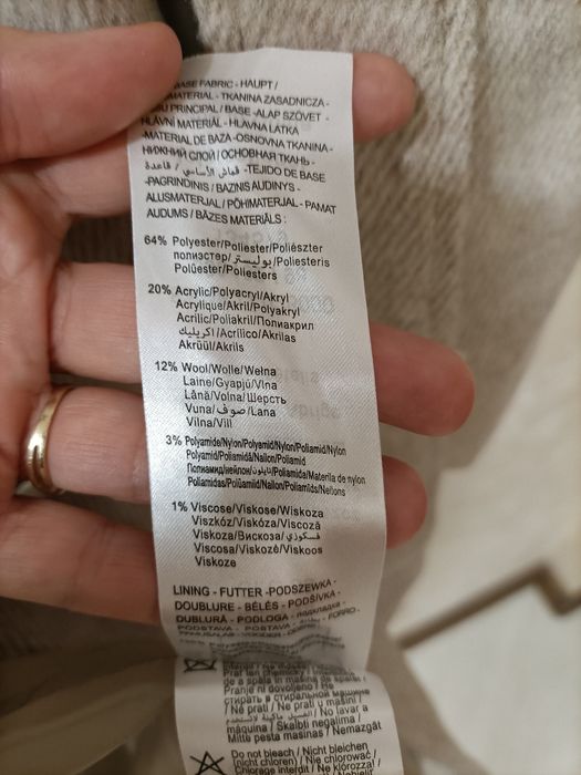 Płaszcz Orsay, kremowy , rozmiar S/M