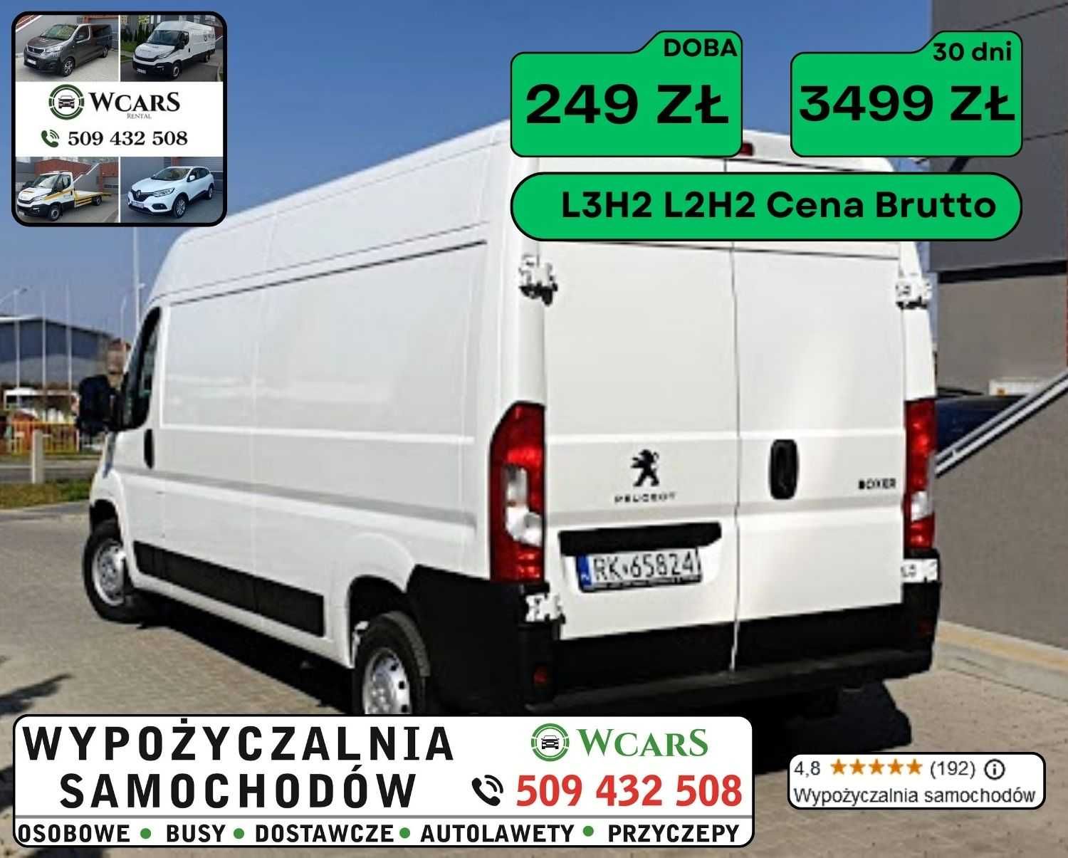 auto dostawcze bus wynajem wypożycz samochód dostawczy L2H2 L3H2 L4H2