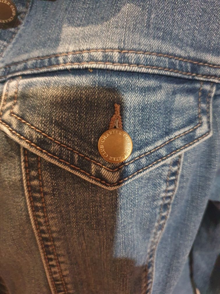 Женская джинсовая куртка CHARTER CLUB, б/у, размер М, отлич. состоян