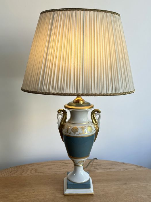 Piękna Porcelanowa Lampa Giulia Mangani Firenze Italy ręcznie malowana