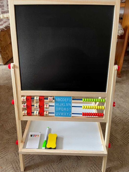 Drewniana Tablica Magnetyczna Kredowa Liczydło Potykacz