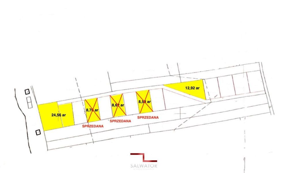 Działki budowlane Krzeszowice Żbik 13 - 25 ar
