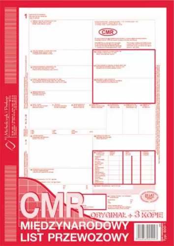 CMR Międzynarodowy list przewozowy 800 - 1N