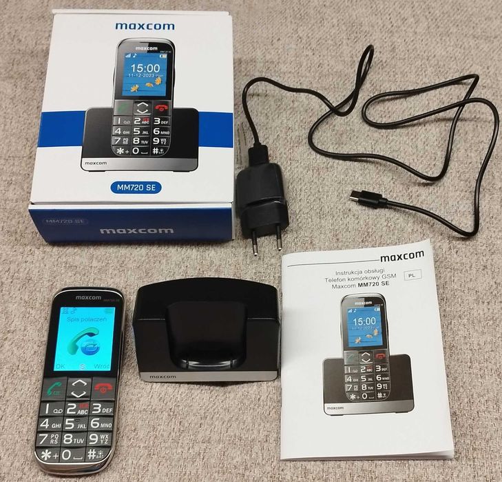 Telefon dla seniora Maxcom MM720 SE Gwarancja