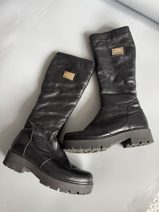 Зимові шкіряні сапоги,черевики