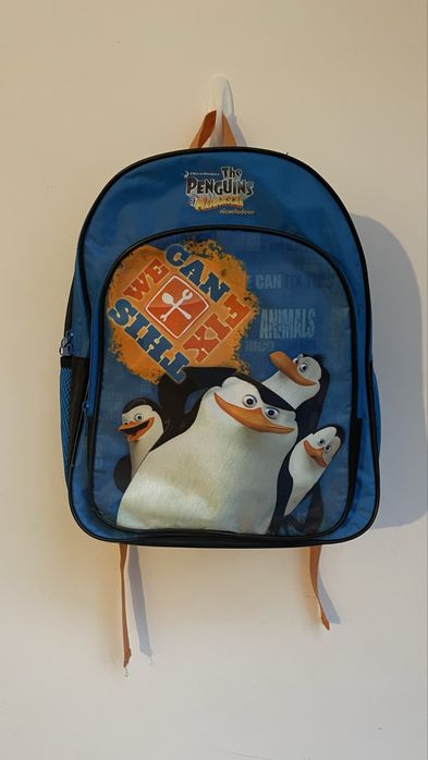 Plecak z usztywnianymi plecami pingwiny z Madagaskaru