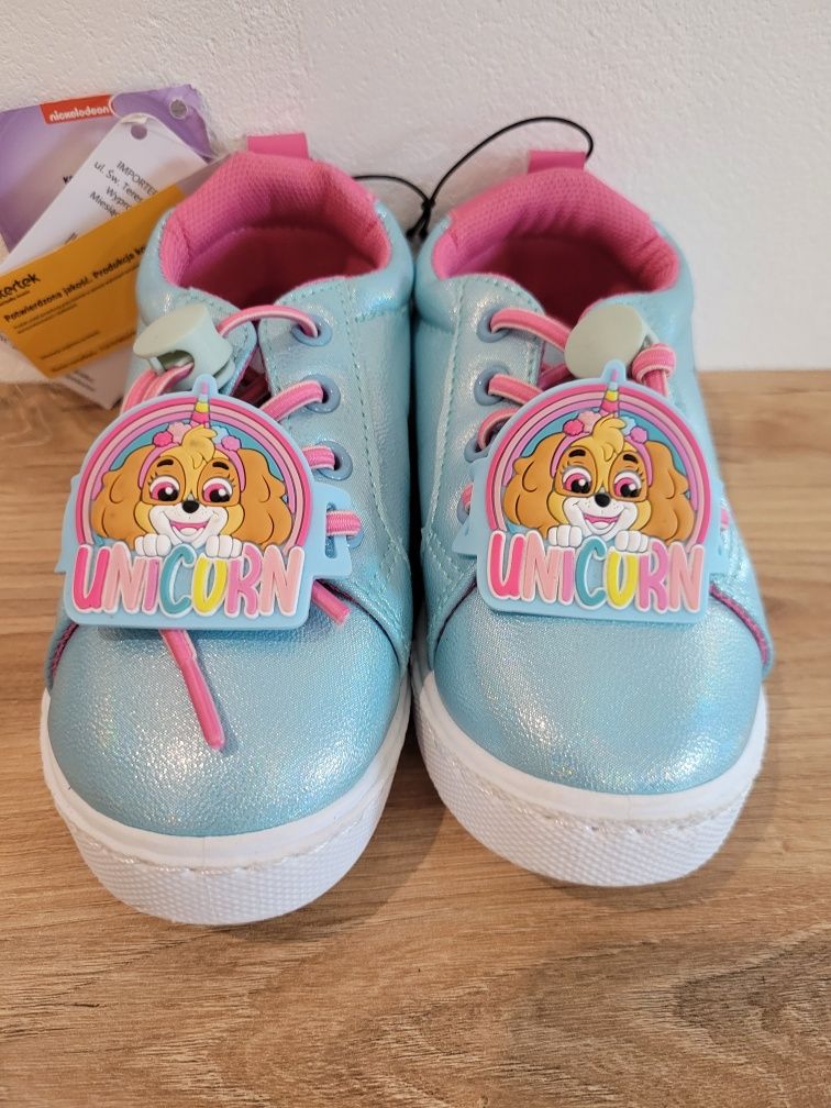 Paw patrol skye unicorn buty na wiosnę trampki dla dziewczynki sneaker