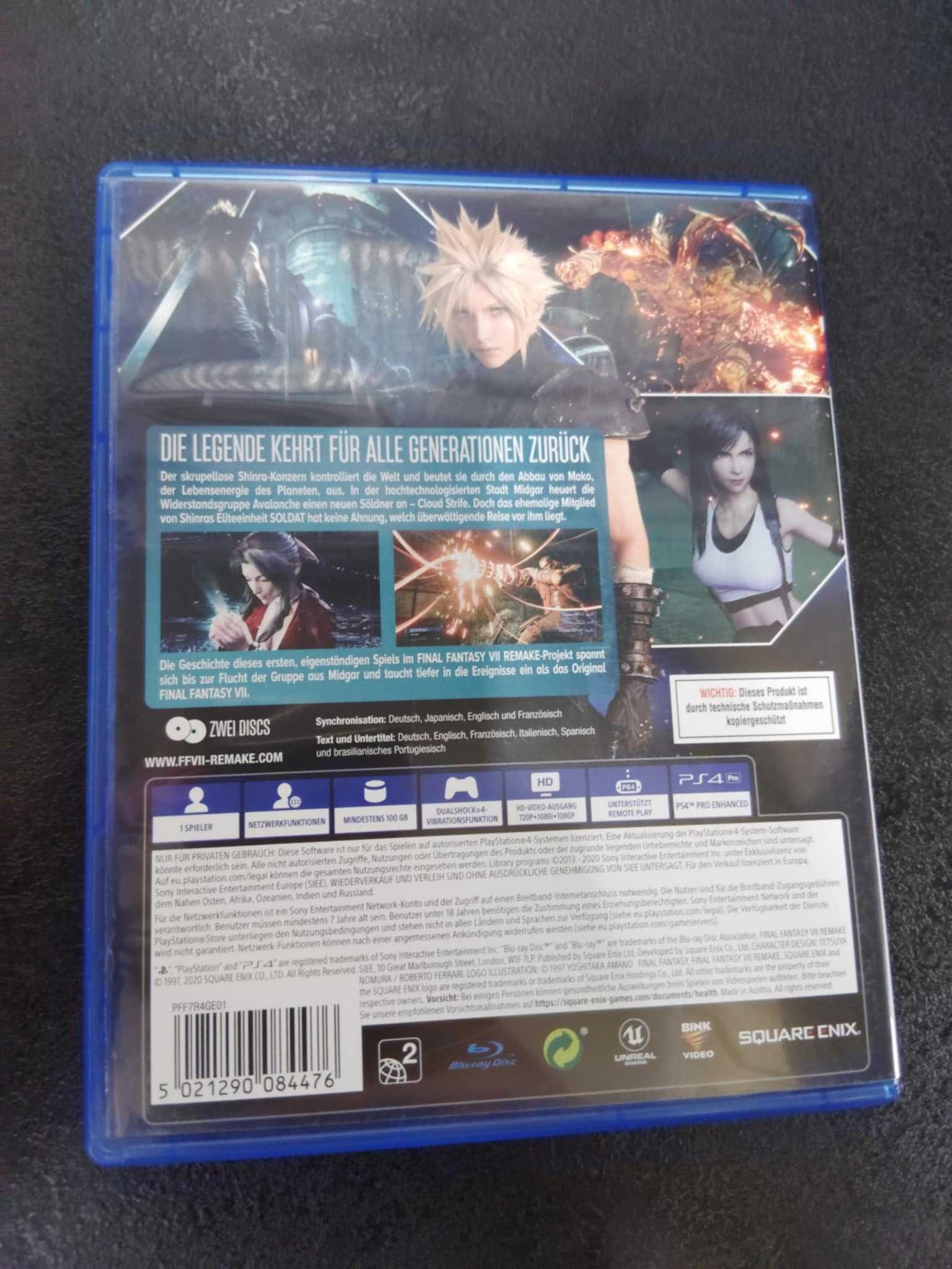 Final Fantasy VII Remake PS4 Angielska wersja gry / Final Fantasy 7