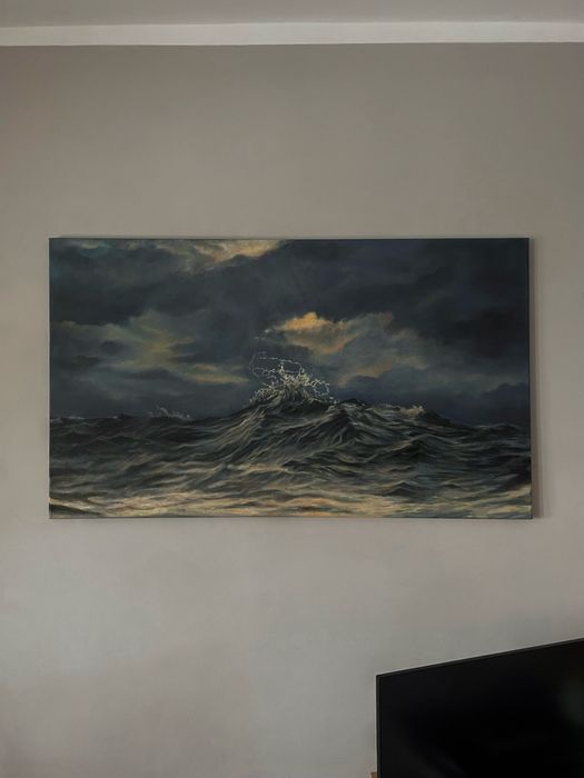 Obraz duży, ręcznie malowany, akryl