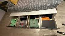 Cama con 4 contenedores muy profundos RIMOBEL