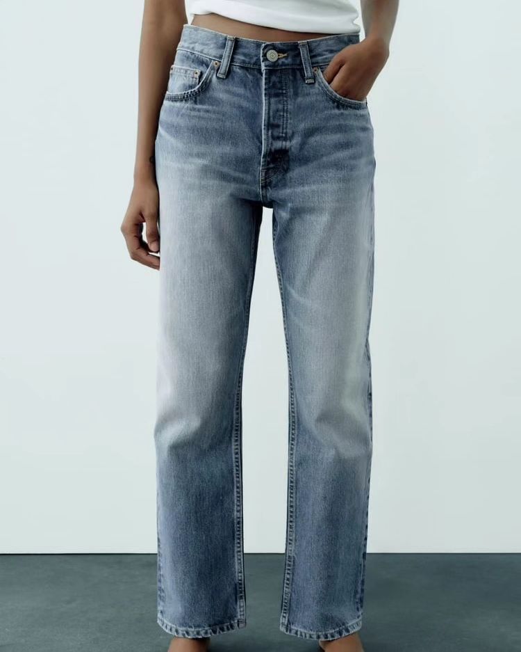 Zara Straight fit джинсы 34, zara джинси M