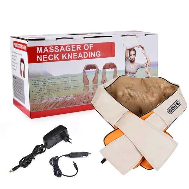 АКЦІЯ! Роликовий масажер MASSAGER OF NECK KNEADING для шиї та спини