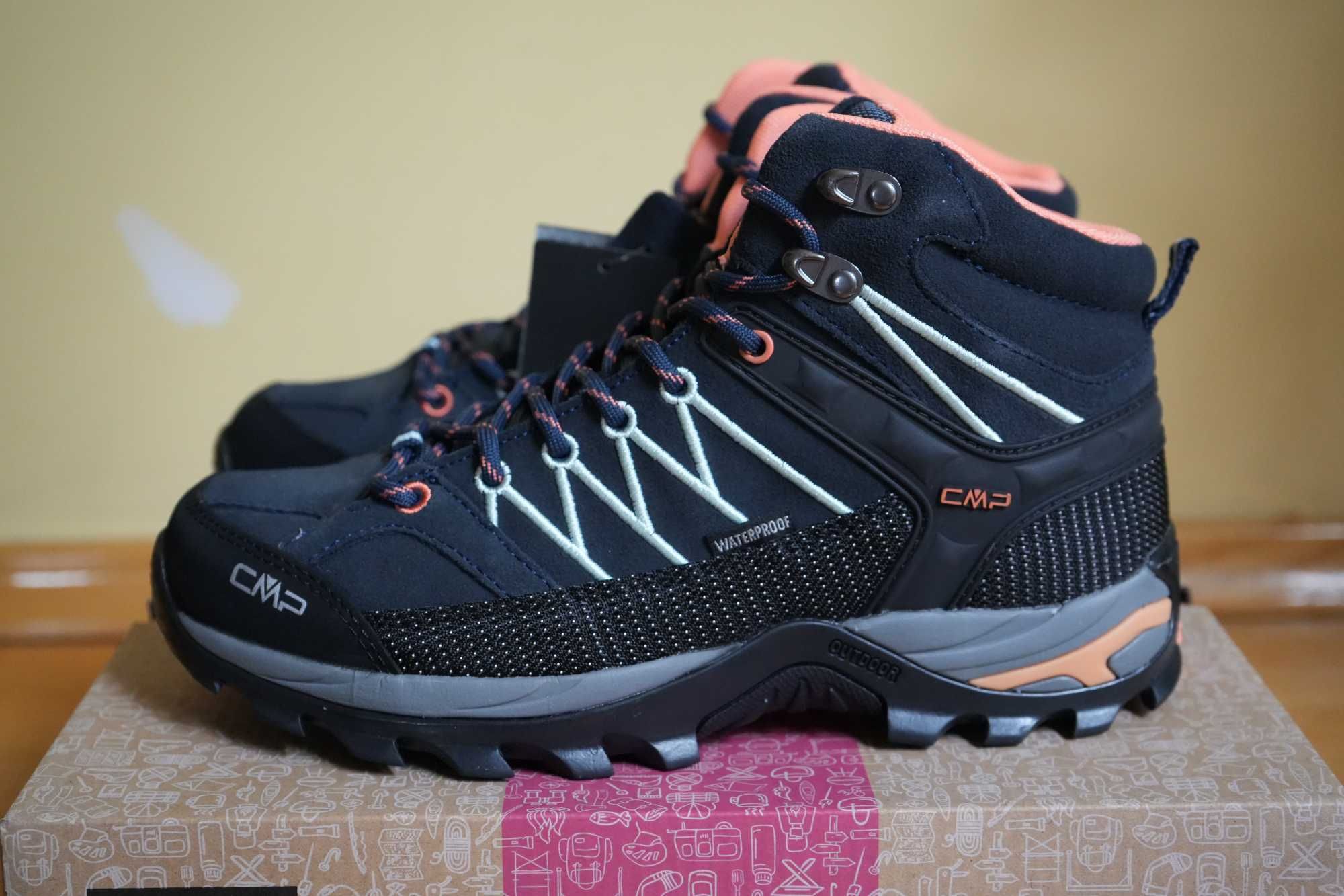 Buty Damskie Trekkingowe Górskie CMP Rigel Mid Skórzane Wodoodporne