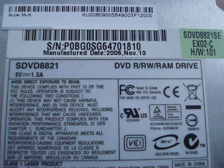 Porta discos ACER Aspire 9412